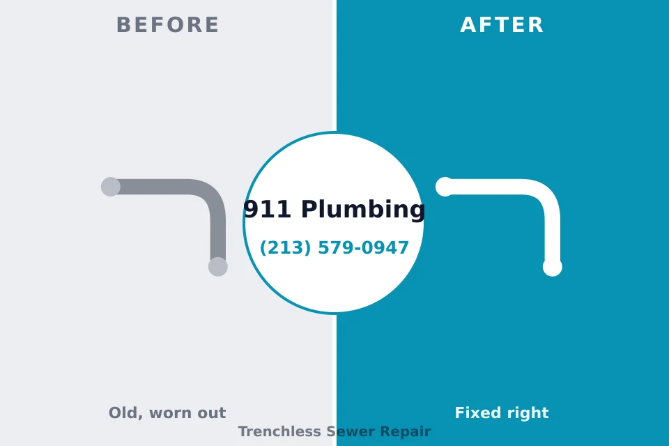 Before and after: plumbing repair Woodbine, NJ